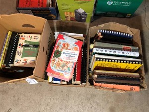 3- boxes of cook books