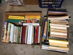 3- boxes of cook books