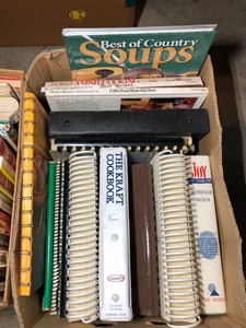4- boxes of cook books