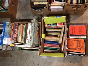 4- boxes of cook books