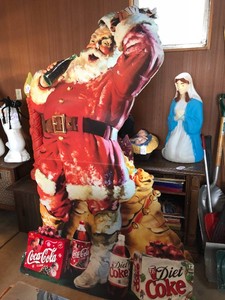 Coca-Cola life size Santa cardboard cutout