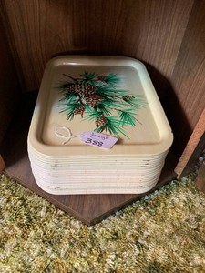 Metal evergreen design trays