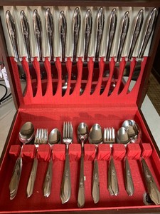 Stainless by Imperial silverware in chest