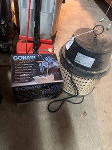 Electric bug Zapper and a Conair Serenity pond with wind chimes