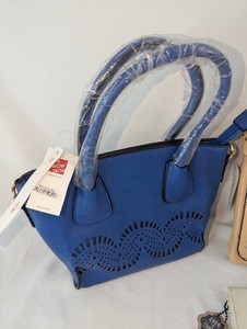 NWT 5-Piece Handbag Lot – One Wow Now Blue Tote, Studded Tan Bag & Coco + Carmen Bags