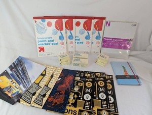 NIB Art & School Paper Supply Lot  Paint Pads, Neenah Cardstock, Highland Notes & Character Folders