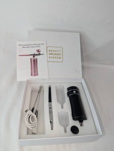 Rhinowisdom Portable Airbrush Kit with Black Compressor & Accessories