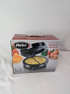 NIB Parini Electric Nonstick Omelet Maker  Two-Omelet Design, Boxed