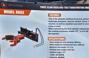 THREE-CLAW ROCK AND TREE TRANSPORTING MACHINE