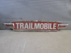 (D-3) Vintage Trailmobile Aluminum Embossed Trailer Sign 23 78 Long