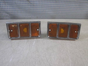 (F-0) Pair of Vintage 1975-1977 Chrysler Cordova 1975-1978 Dodge Charger Front Side Amber Markers