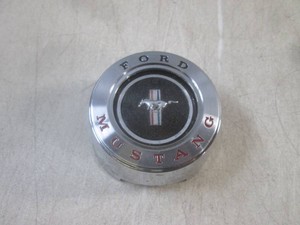 (F-0) Vintage 1960s Ford Mustang Chrome Horn Ring Button Cap