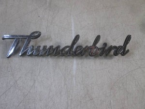 (F-0) Vintage 1960s Ford Thunderbird Cursive Script Emblem