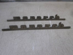(F-0) Pair of Vintage 1950s Ford Mercury Monarch Script Emblems