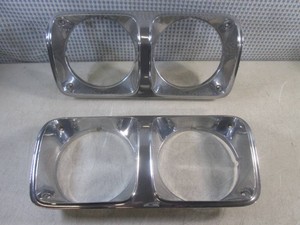(BS) Pair of 1974-1975 Chrysler Chrome Headlight Bezels LH3691213 RH3691212