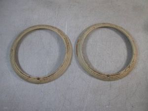 (BSB) Pair of Vintage Ribbed O Headlight BezelsRings
