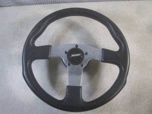 (H-2) Grant Black 13 12 3-Spoke Steering Wheel Rat Hot Rod Go-Cart