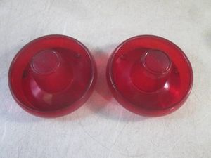 (BSB) Pair of Vintage 1953 Ford Stimsonite Pastic Red Tail Light Lenses FRST53