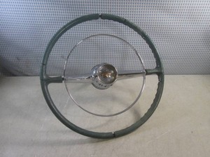 (FS) 1950s Pontiac Steering Wheel Complete with Horn Ring and Center Cap