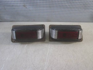 (BSB) Pair of Vintage 1940s 1941 Ford CoupeSedan Duolamp Tail Light Assemblies