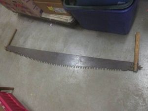 (F-1) Vintage 6-Foot Two-Man Crosscut Saw