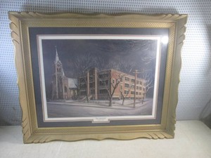 (A-4) Vintage Framed Signed and Numbered 281000 John C. Green The Cornerstone Print 30 12 x 24 12