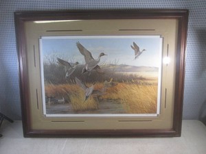 (FDS) Vintage Framed Signed and Numbered 627950 Maynard Reece Print 35 x 27