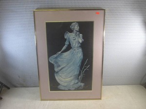 (A-4) Vintage Framed Signed Dale Claude Lamphere Spirit of Dakota Print 18 34 x 26 14