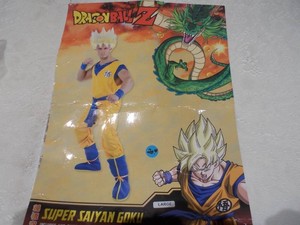 Dragon Ball Z Super Saiyan Goku Costume Size Large