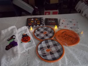 Halloween Party Tableware and Decor Assortment