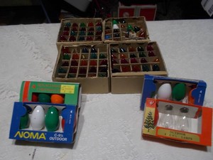 Vintage NOMA C-9 Outdoor Christmas Light Bulbs