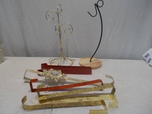 Assorted Christmas Wreath Hangers and Stand Lot