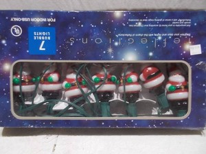 Vintage 7-Light Electric Christmas Bubble Lights Set