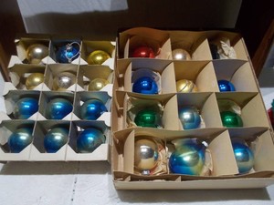 Vintage Glass Christmas Ornaments Research Pyramid & Coby Boxed Sets