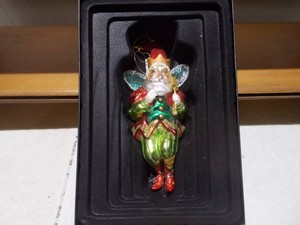 Mark Roberts Collectible Blown Glass Pixie Elf Clip-On Ornament in Box