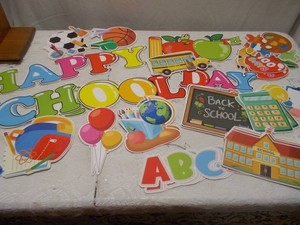Vintage Classroom Bulletin Board & Back to School Decor Lot