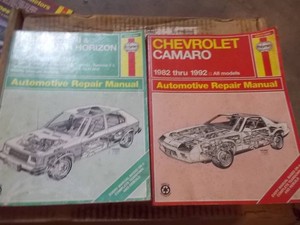 Vintage Automotive Repair Manuals Lot  Dodge Omni, Plymouth Horizon & Chevrolet Camaro Guides