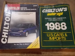 Vintage Automotive Repair Manuals Lot  Chrysler Neon & Motor Age Guides