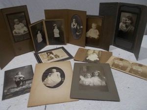 Vintage Antique Portrait Photographs Lot  Victorian & Edwardian Family Pictures