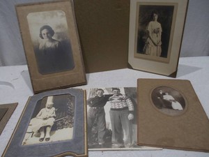 Antique Portrait Photographs Lot  Early 20th-Century Family & Studio Pictures