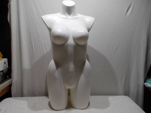 White Female Half-Body Mannequin Display Torso - Retail Form