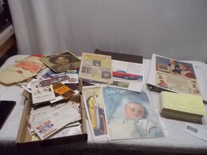 Vintage Santa Claus Print, Childrens Books & Historic Correspondence Ephemera Lot