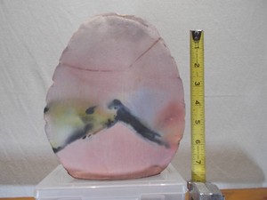 Vintage Handpainted Ceramic Egg Sculpture & Paperweight