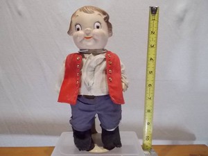 Vintage Campbells Soup Kid Boy Doll  Figurine in Felt Clothes (Approx. 8.5)