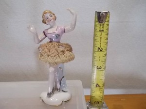 Vintage Mid-Century Porcelain Lace Ballerina Figurine (Approx. 4.5)