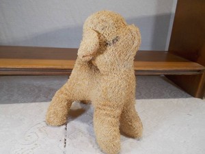 Vintage Tan Poodle  Puppy Dog Stuffed Plush Toy