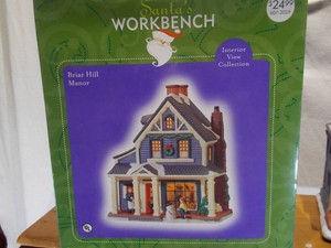 Vintage Ceramic Christmas Village Workshop Lighted Building