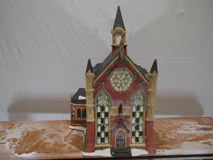 Vintage Ceramic Christmas Village School House Lighted Building