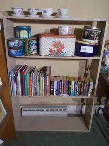 Vintage Wooden Bookshelf Display Unit Lot
