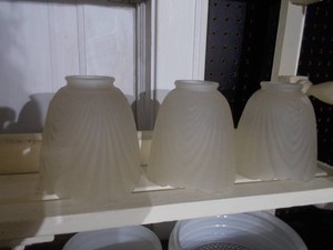 Charming vintage replacement lamp shades or light globes set